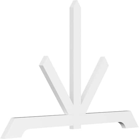 Ekena Millwork Vanguard Architectural Grade PVC Gable Bracket, 72"W x 48"H x 2"D x 4"F, 16/12 Pitch GBP072X48X0204VAN00
